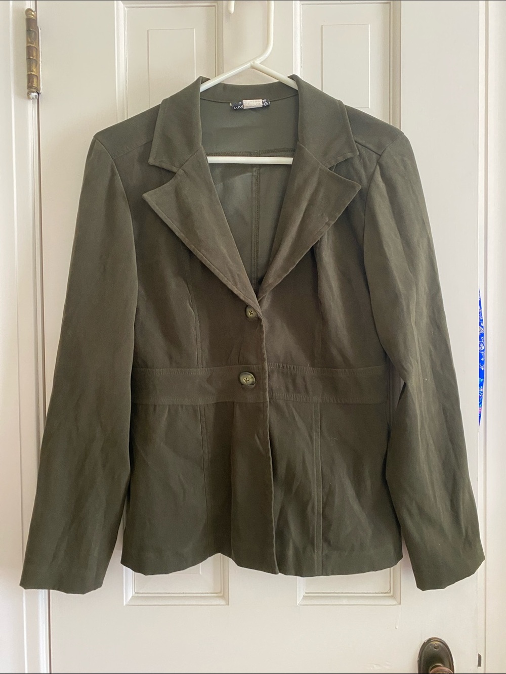 Vintage Fashion Bug Olive Green Women's Tailored Blazer Jacket